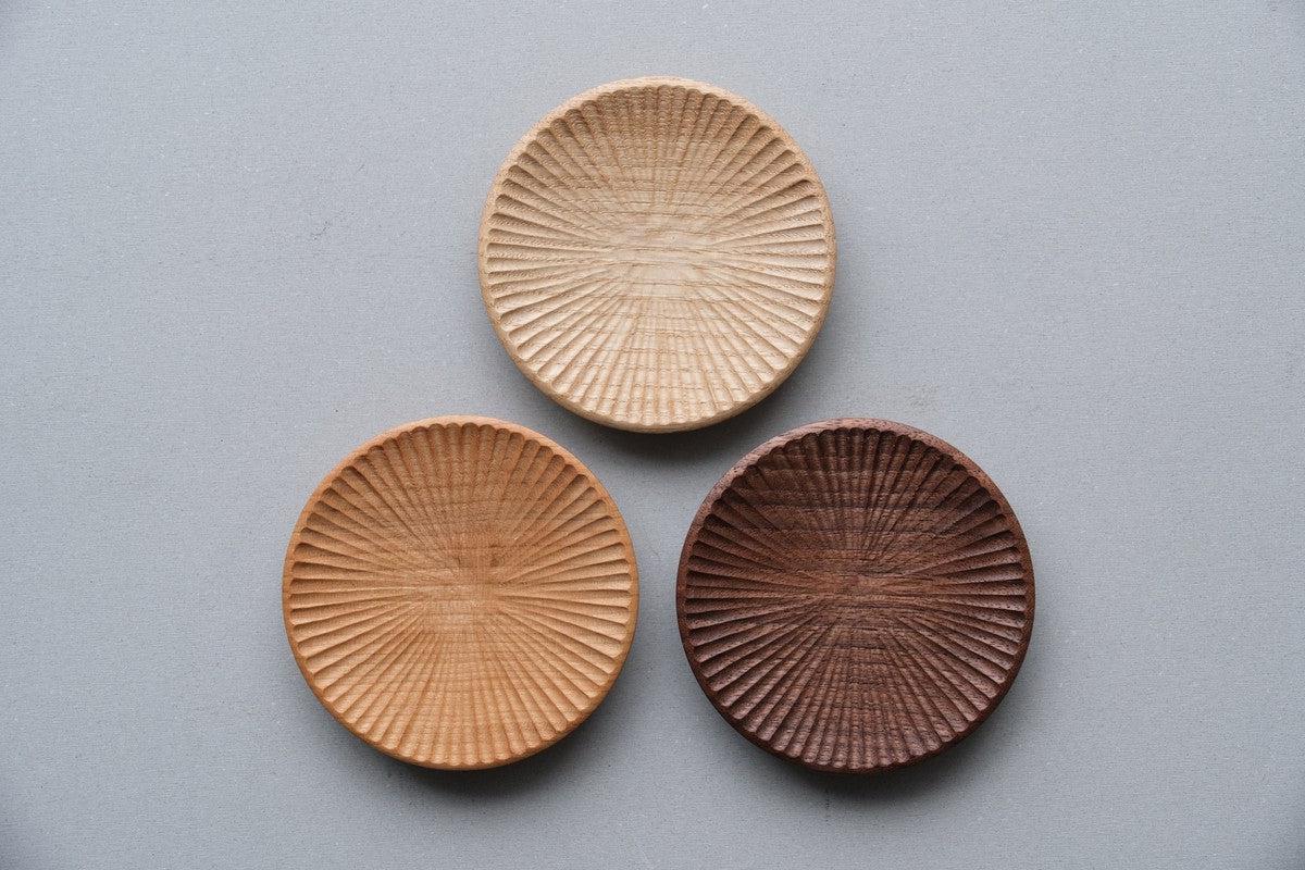 ハツリ小皿 クリ｜オイル・蜜蝋仕上げ