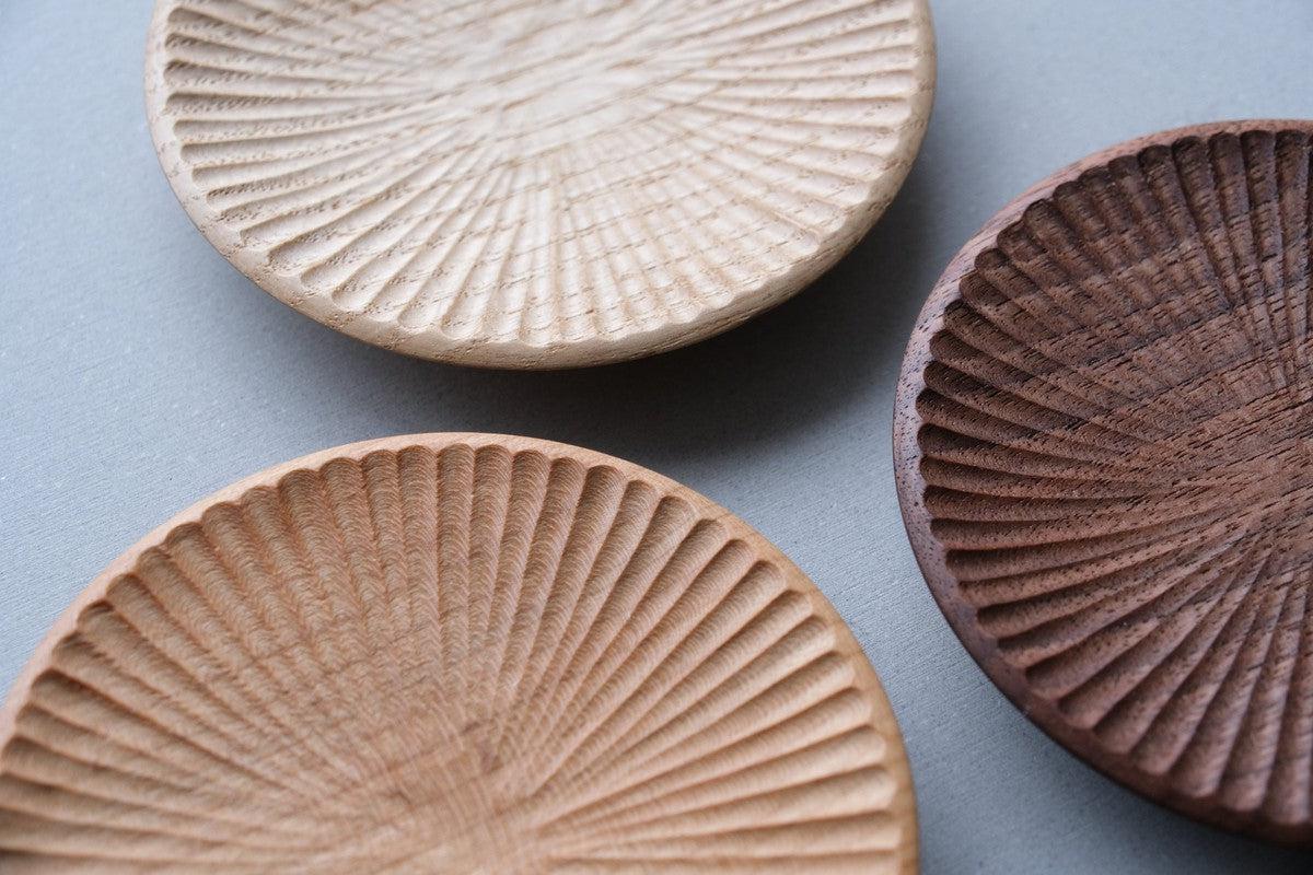 ハツリ小皿 クリ｜オイル・蜜蝋仕上げ