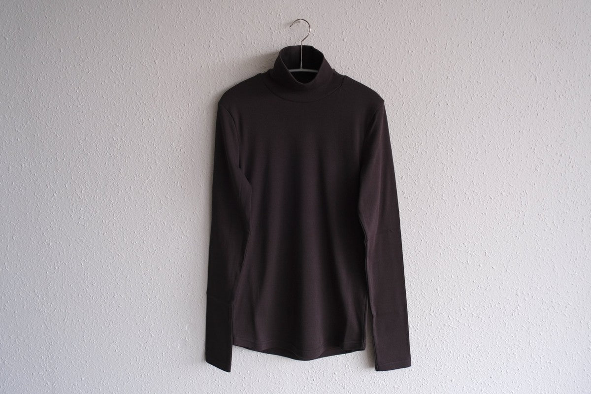 yohaku タートルネック長袖カットソー｜チャコール｜レディース