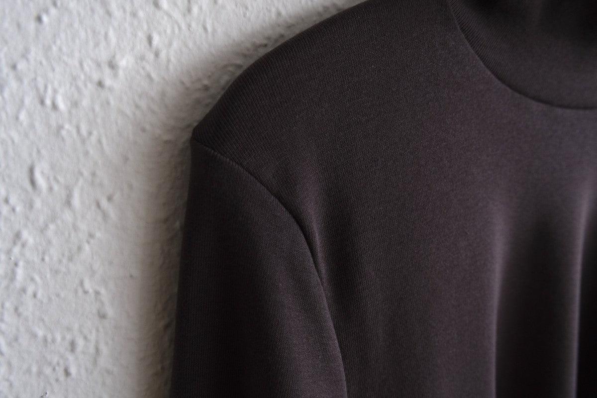 yohaku タートルネック長袖カットソー｜チャコール｜レディース