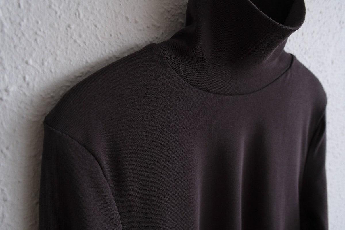 yohaku タートルネック長袖カットソー｜チャコール｜レディース