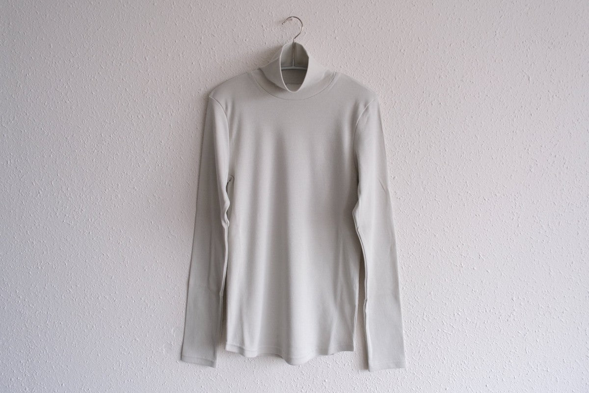 yohaku タートルネック長袖カットソー｜ライトグレー｜レディース