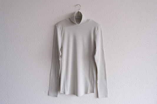 yohaku タートルネック長袖カットソー|ライトグレー|レディース