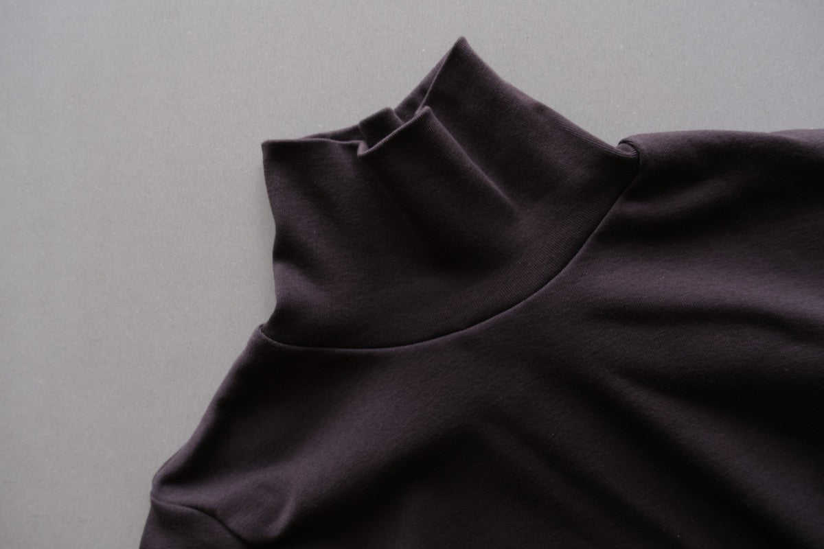 yohaku タートルネック長袖カットソー｜チャコール｜レディース