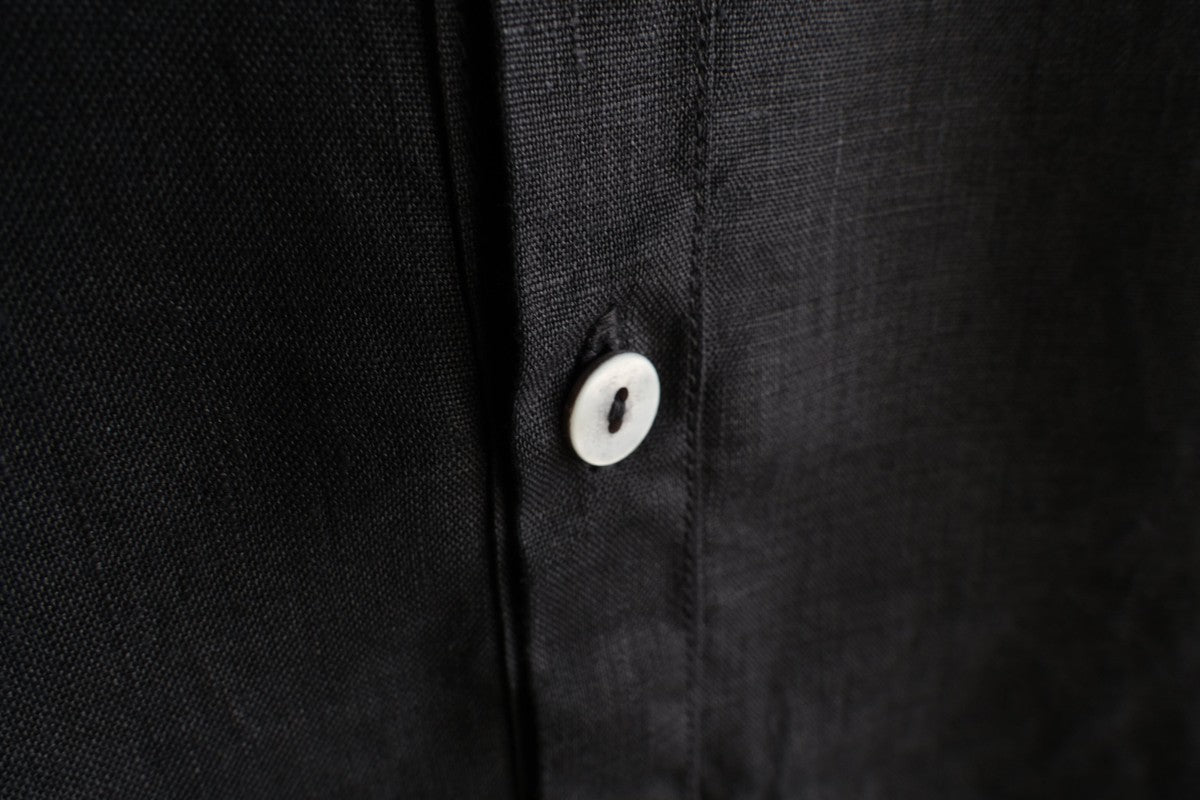 MITTAN / 大麻ロングシャツ 墨黒 SH-133 / unisex