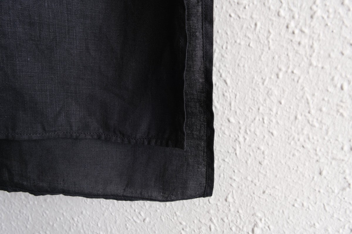 MITTAN / 大麻ロングシャツ 墨黒 SH-133 / unisex