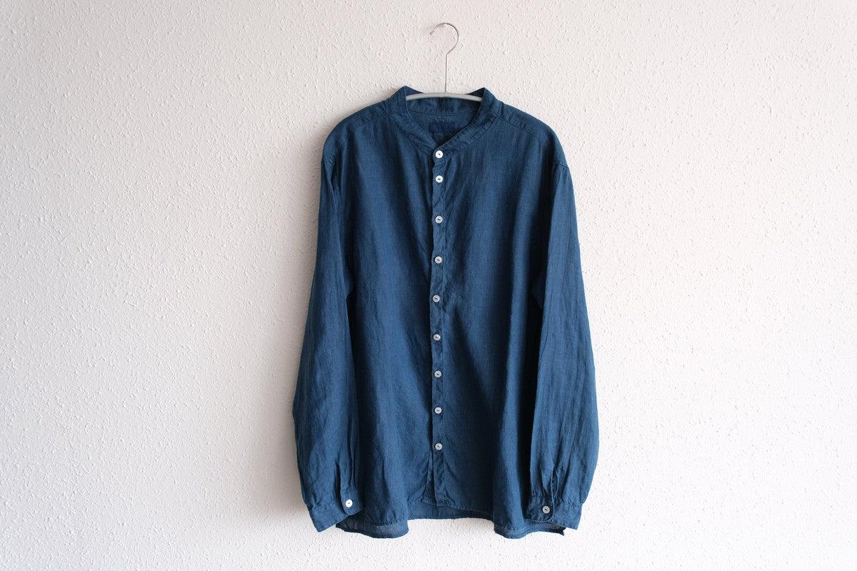 MITTAN / 大麻シャツ 藍×胡桃 SH-132C / unisex