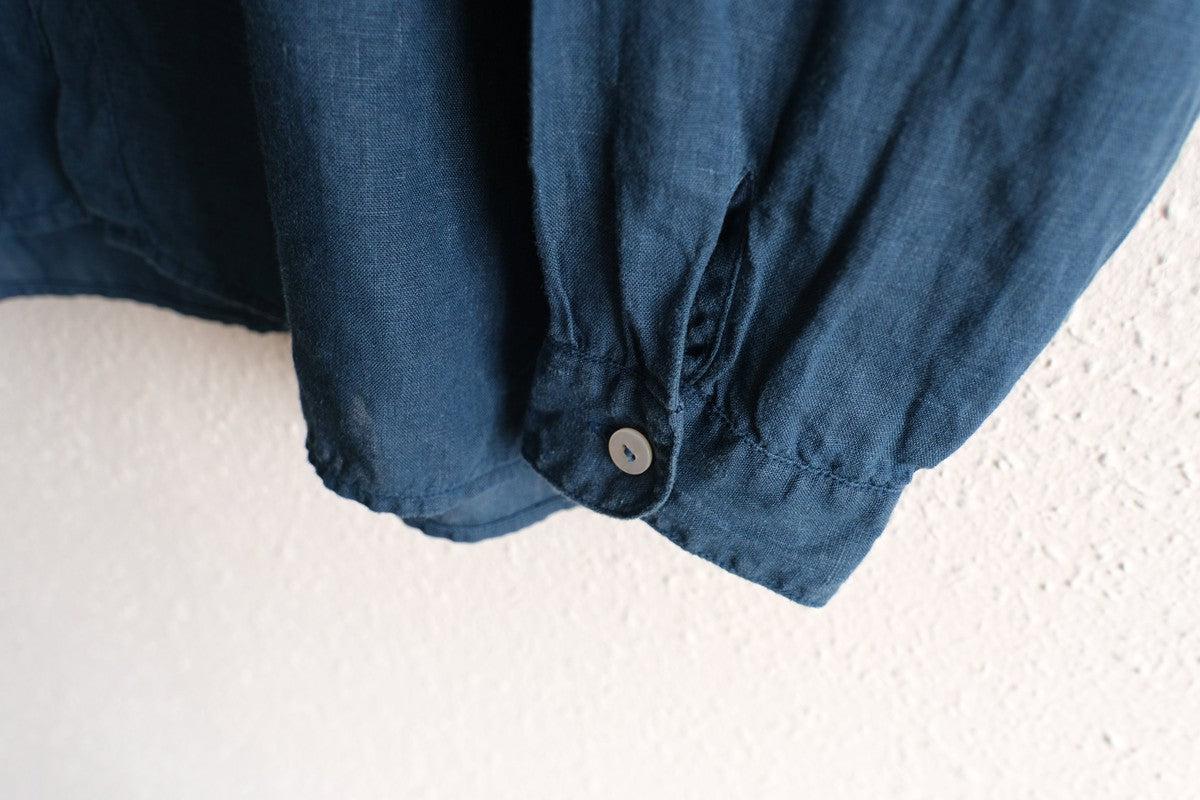 MITTAN / 大麻シャツ 藍×胡桃 SH-132C / unisex