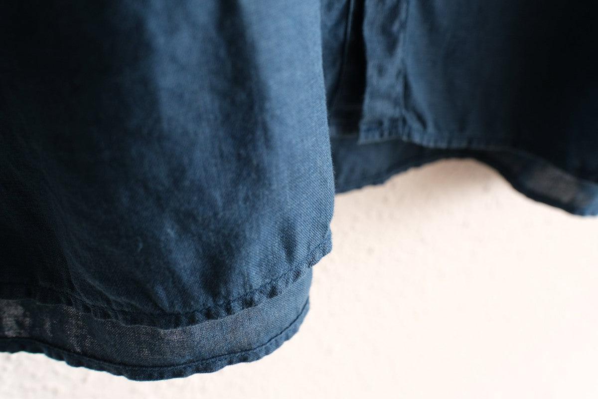 MITTAN / 大麻シャツ 藍×胡桃 SH-132C / unisex