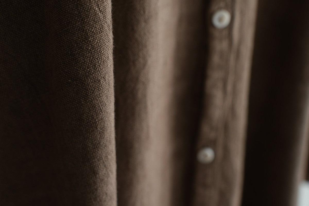 MITTAN / 半袖カディシャツ ベンガラ灰茶 SH-90B / unisex