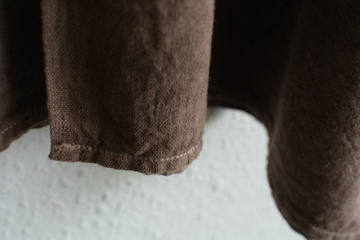 MITTAN / 半袖カディシャツ ベンガラ灰茶 SH-90B / unisex