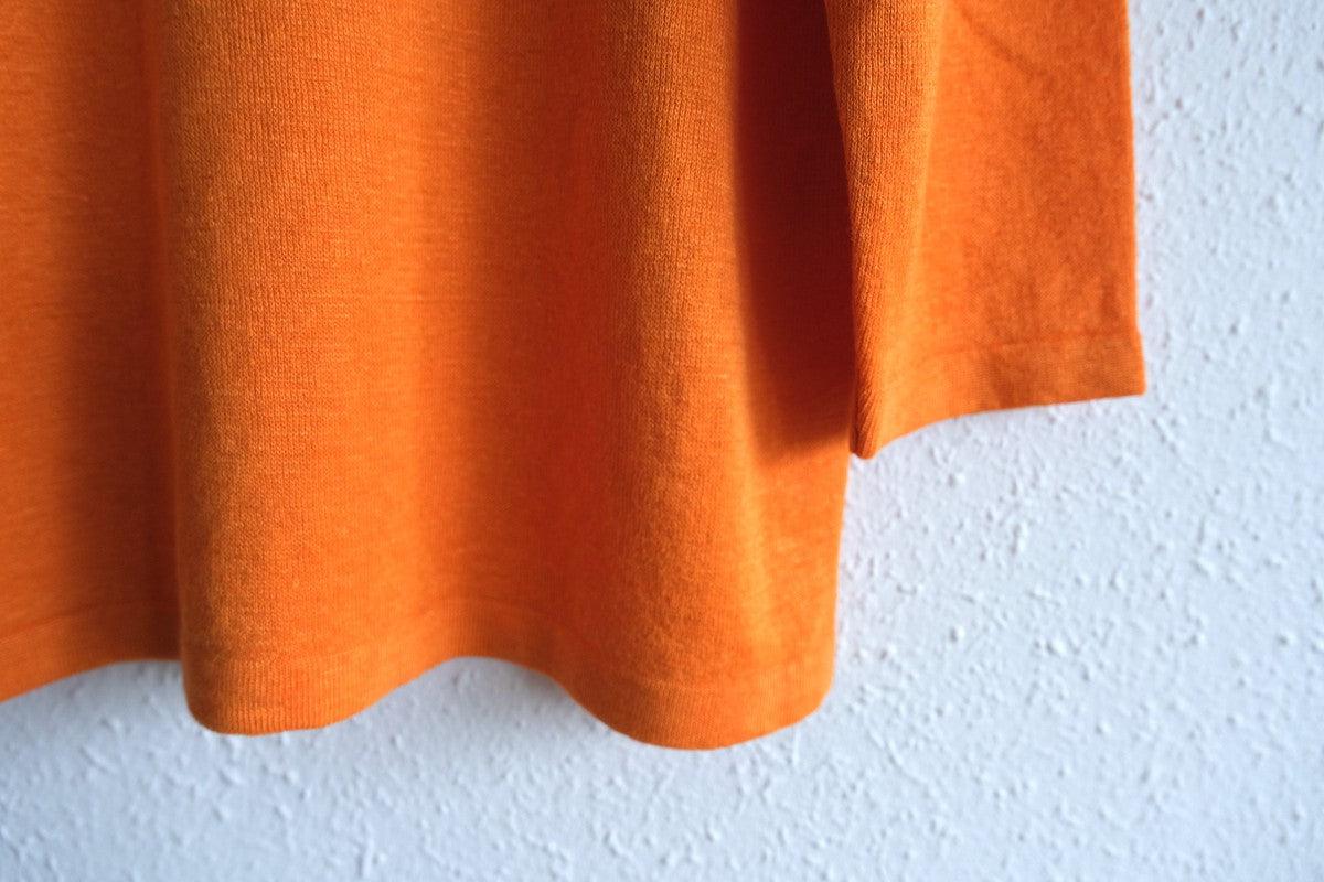 リネンニット 7分袖プルオーバー｜レディース｜マリーゴールド