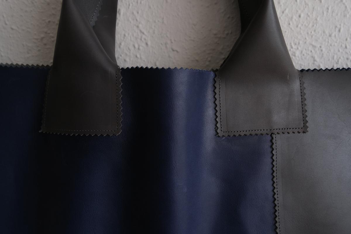 ビッグレザートートバッグ パッチワーク（G）