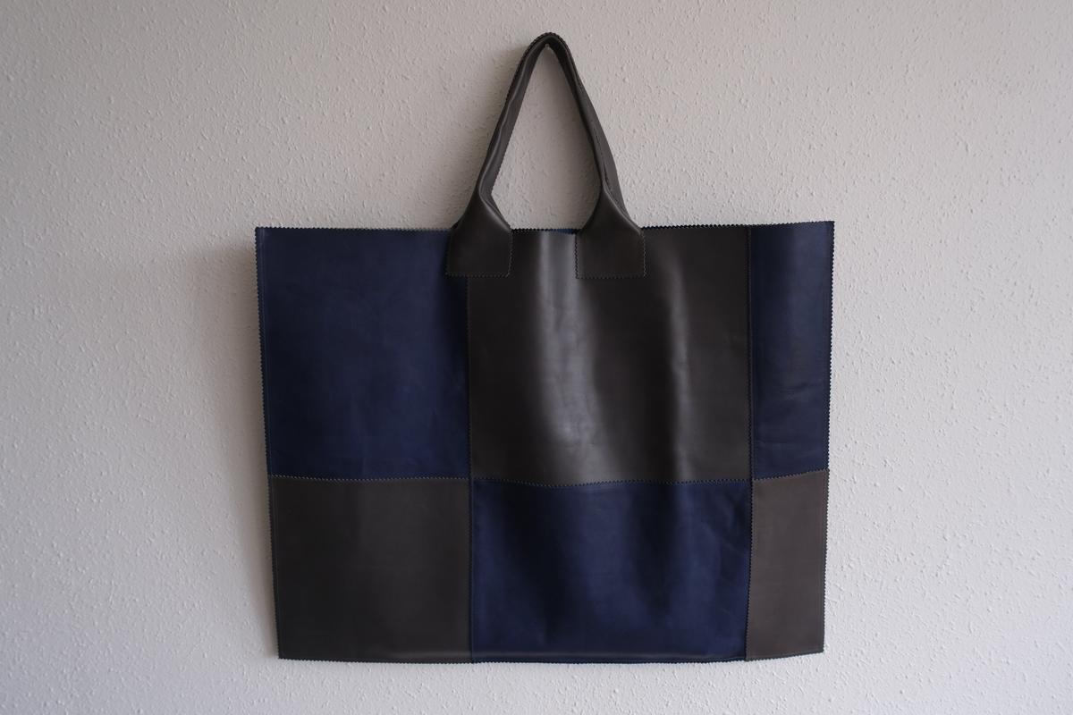 ビッグレザートートバッグ パッチワーク（G）