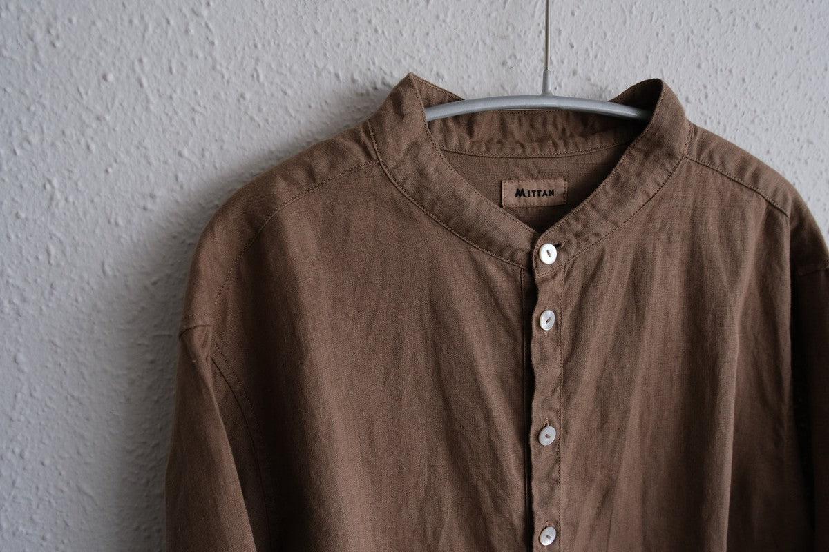 MITTAN / 大麻シャツ 胡桃（濃） SH-132DC / unisex
