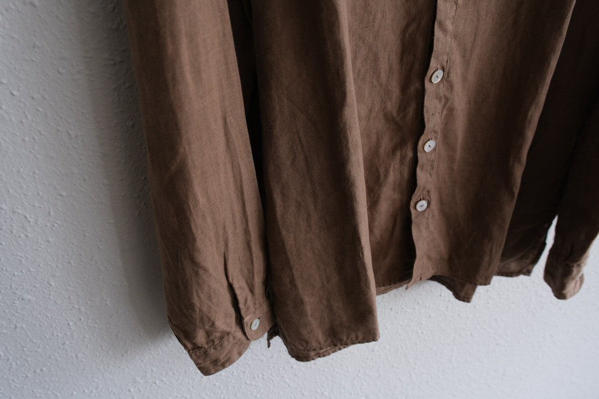 MITTAN / 大麻シャツ 胡桃（濃） SH-132DC / unisex