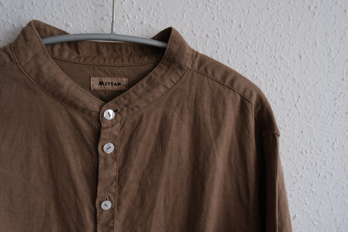 MITTAN / 大麻シャツ 胡桃（濃） SH-132DC / unisex