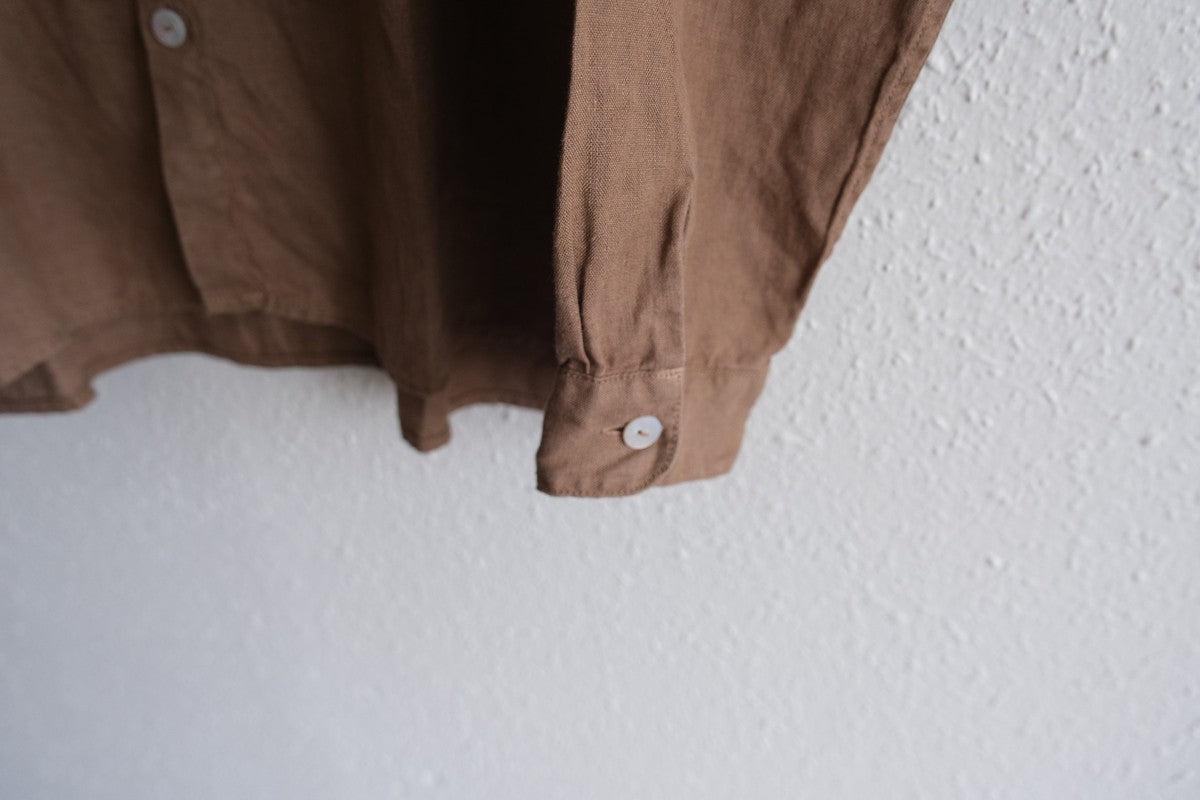 MITTAN / 大麻シャツ 胡桃（濃） SH-132DC / unisex