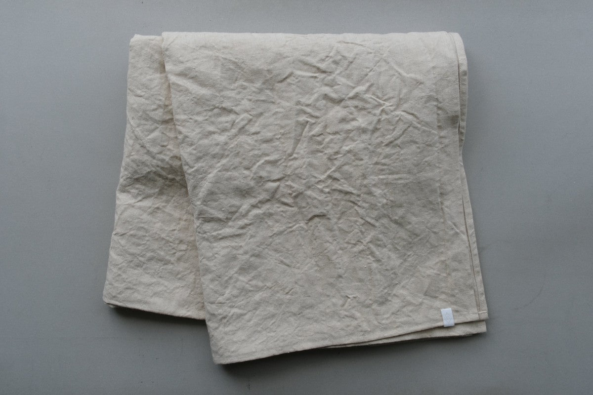 ヘンプのフラットシーツ 生成・平織・厚