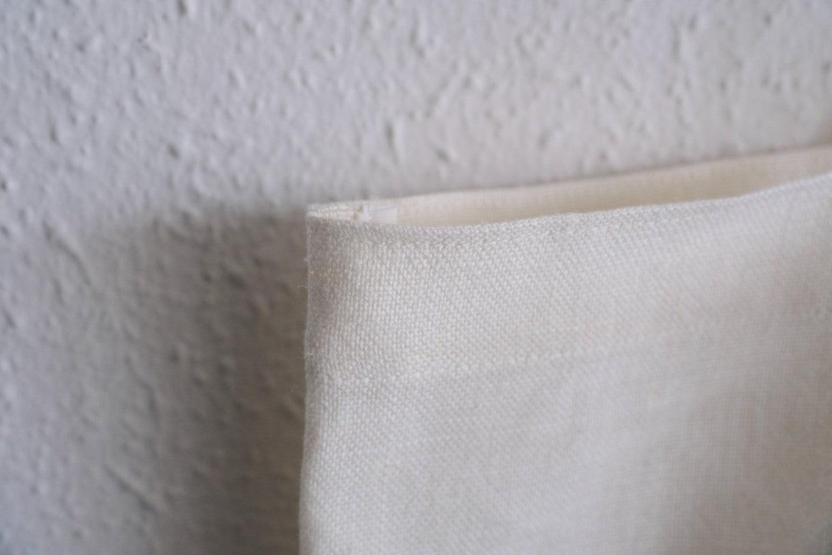 【1点限定】接ぎトートバッグ リネン中厚地 オフ白