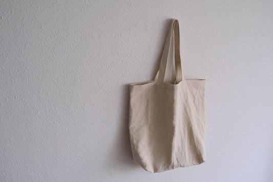 【2点限定】接ぎトートバッグ ヘンプ中厚地 生成り