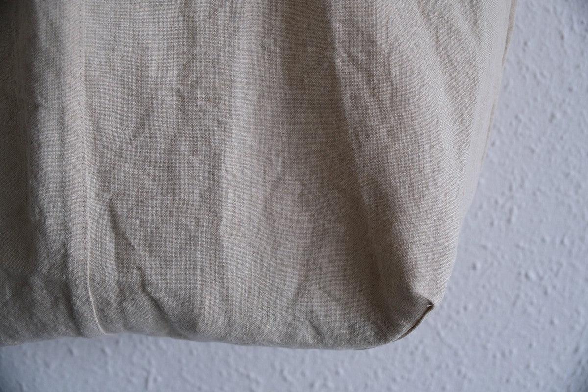 【2点限定】接ぎトートバッグ ヘンプ中厚地 生成り