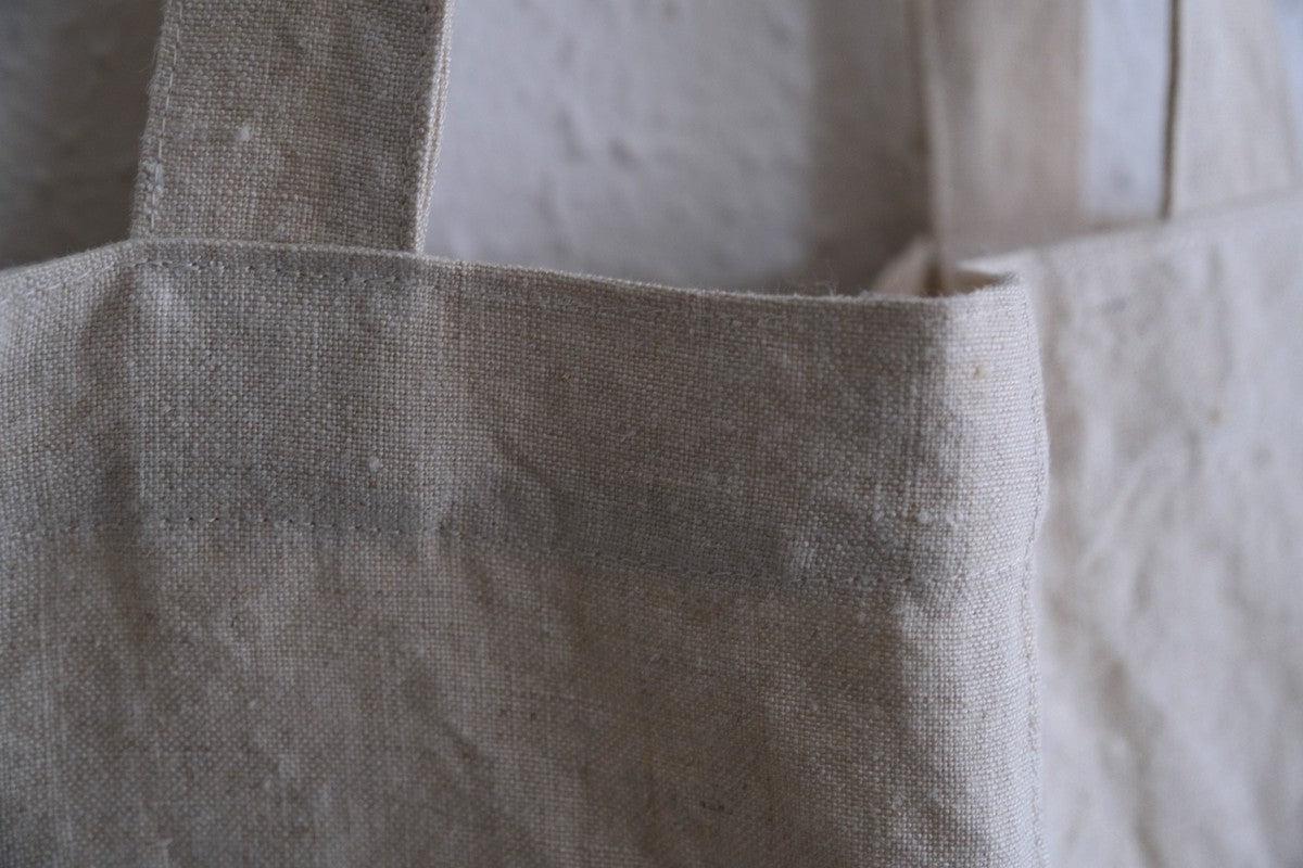 【2点限定】接ぎトートバッグ ヘンプ中厚地 生成り