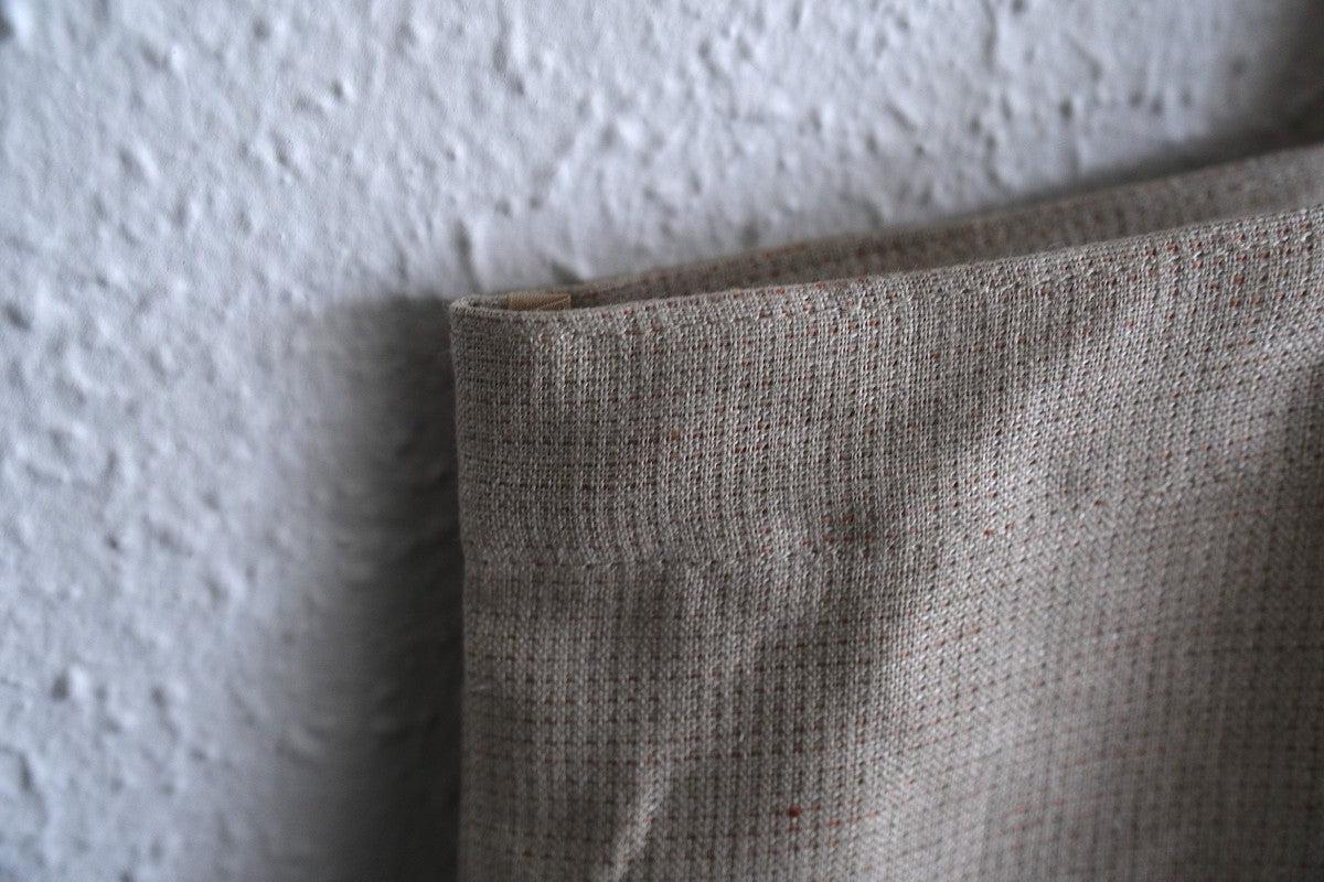 【2点限定】接ぎトートバッグ リネン中厚地 ドビー二重織 生成り・オレンジ