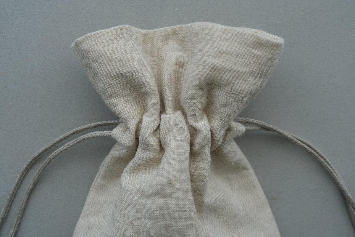 【1点限定】巾着袋M ヘンプ中厚地 生成り
