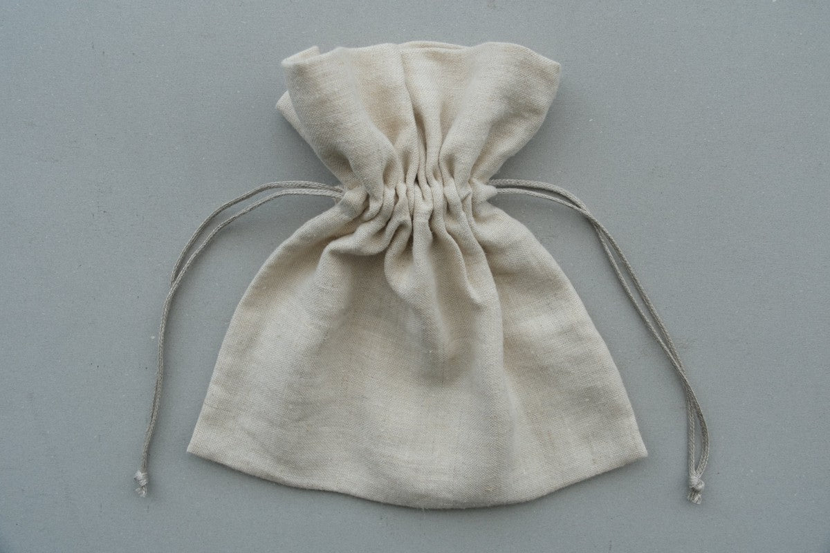 【1点限定】巾着袋L ヘンプ中厚地ナチュラル 生成り