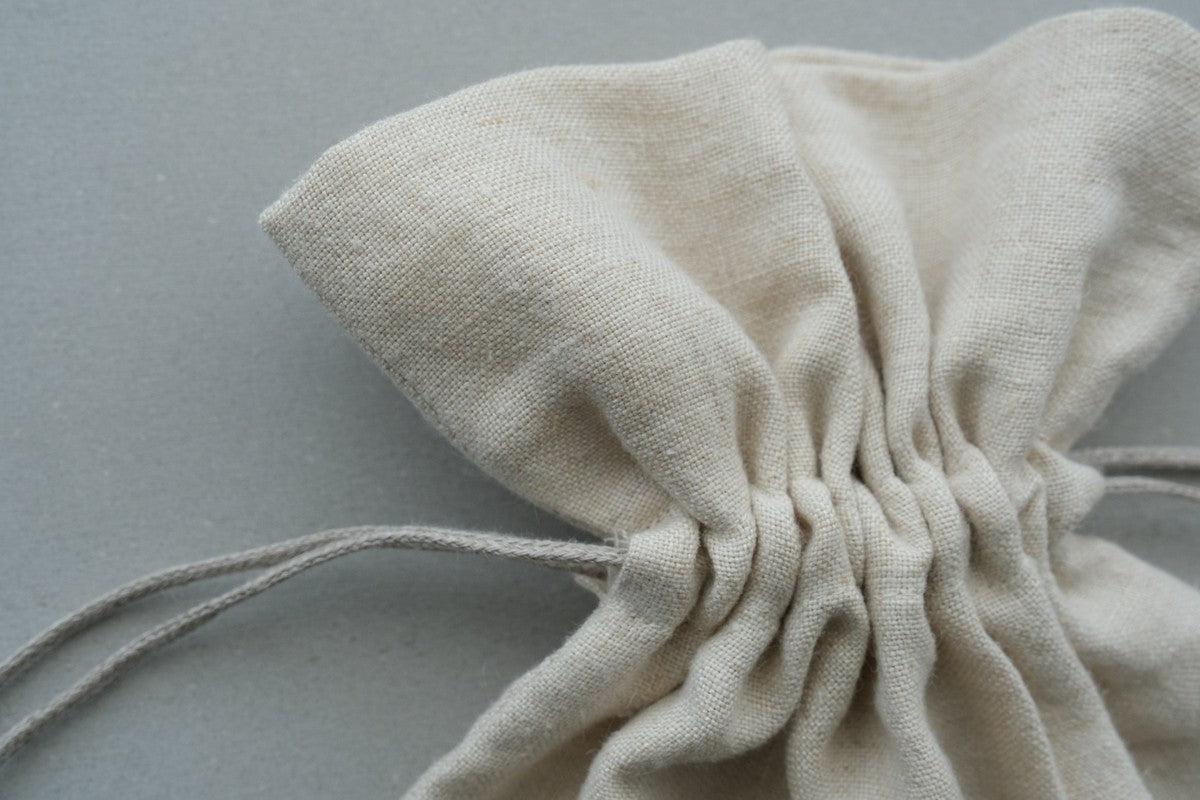 【1点限定】巾着袋L ヘンプ中厚地ナチュラル 生成り