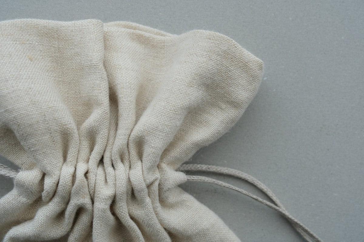 【1点限定】巾着袋L ヘンプ中厚地ナチュラル 生成り