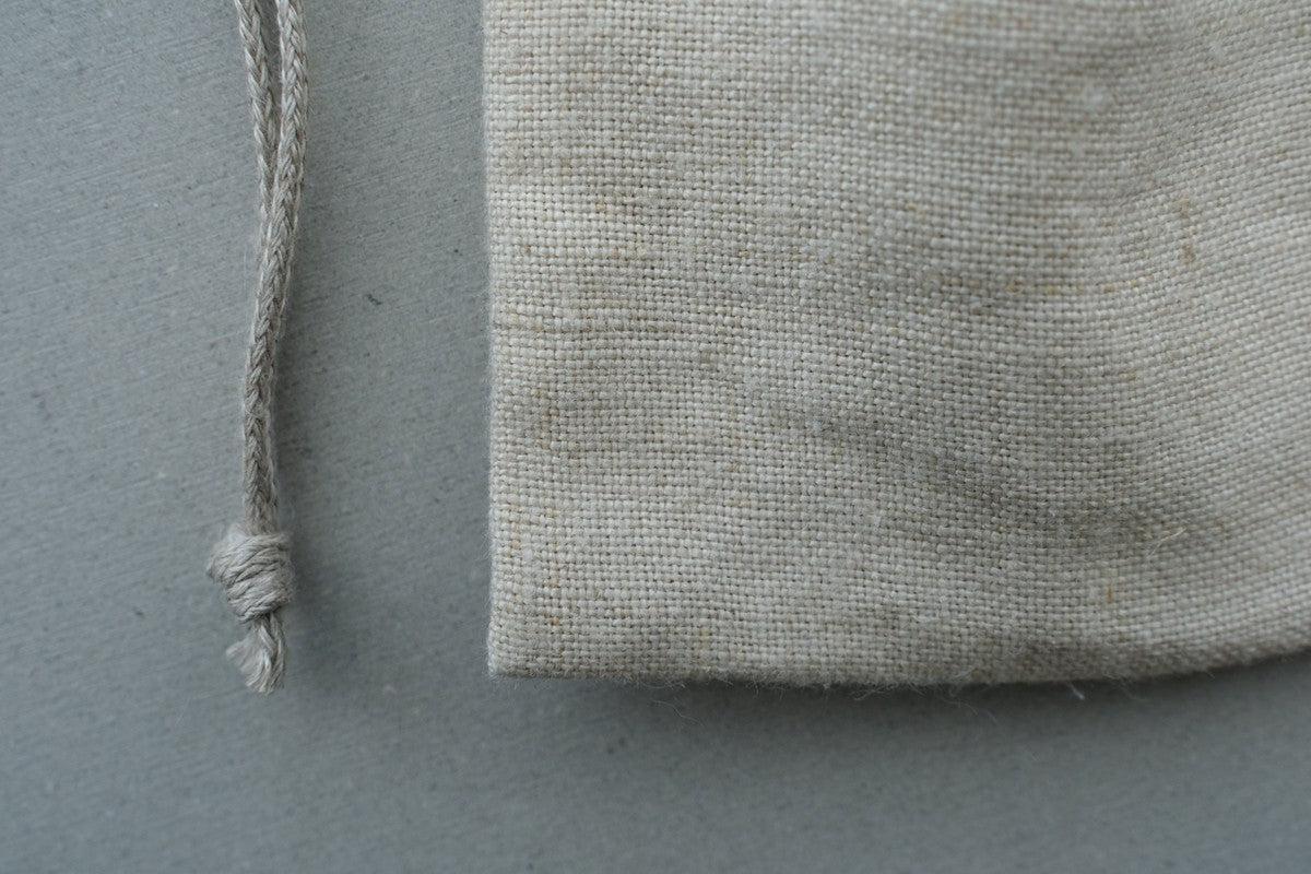 【1点限定】巾着袋L ヘンプ中厚地ナチュラル 生成り