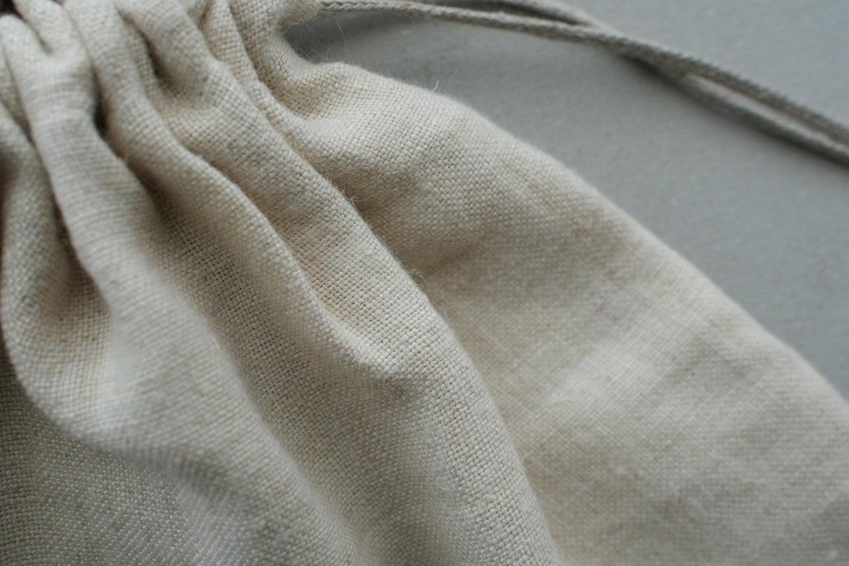 【1点限定】巾着袋L ヘンプ中厚地ナチュラル 生成り