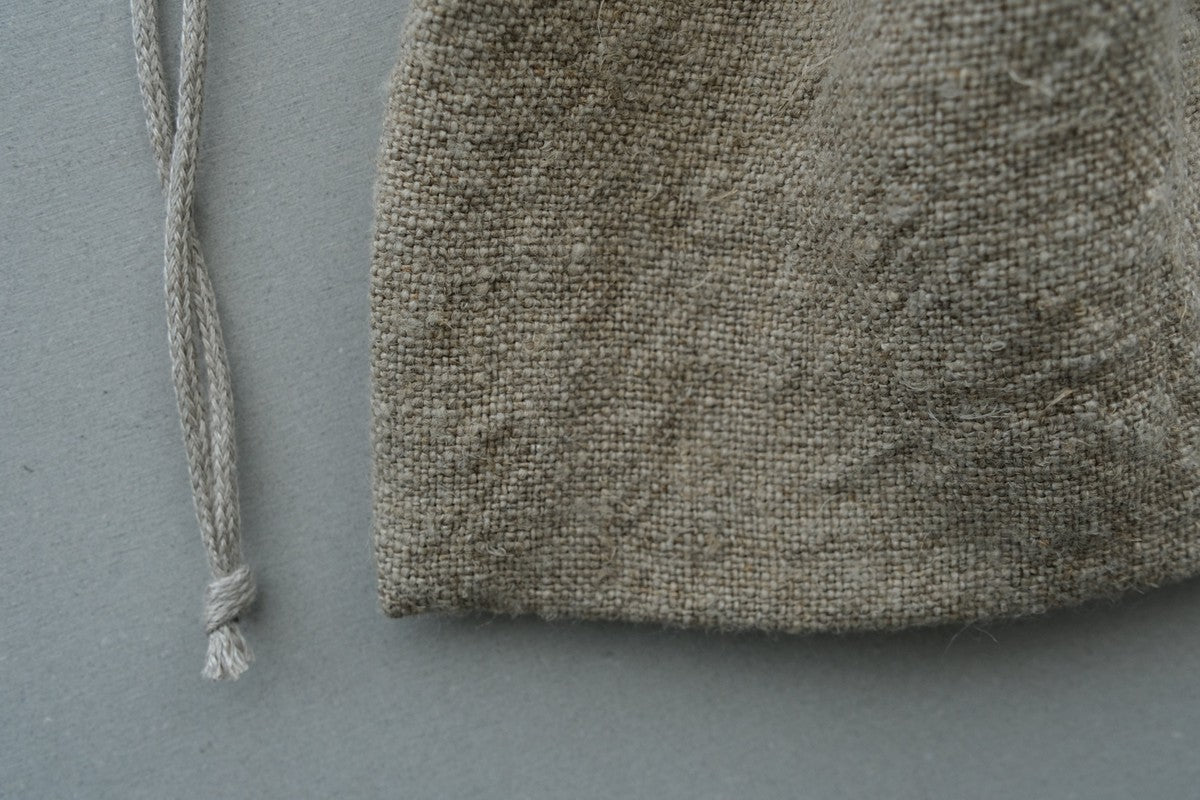 【1点限定】巾着袋L リネン厚地 生成り