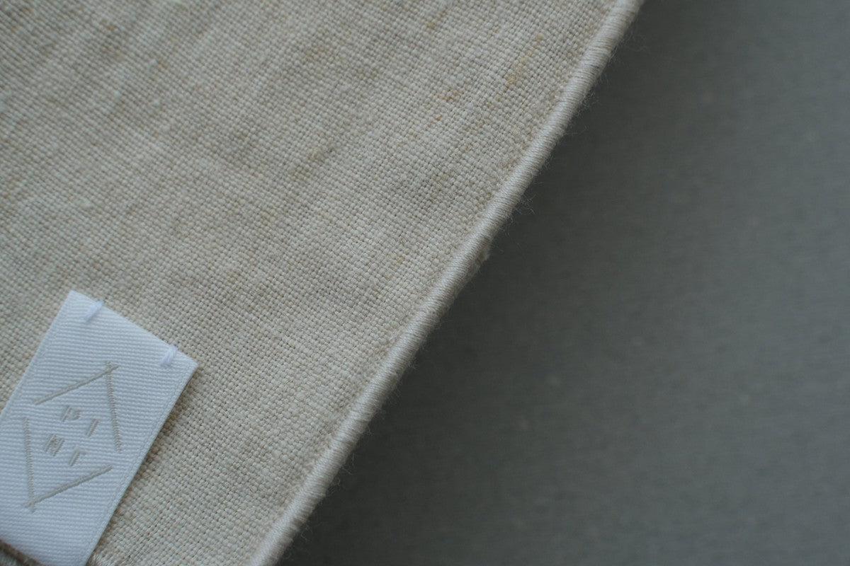 ヘンプハンカチ 生成り×ベージュ