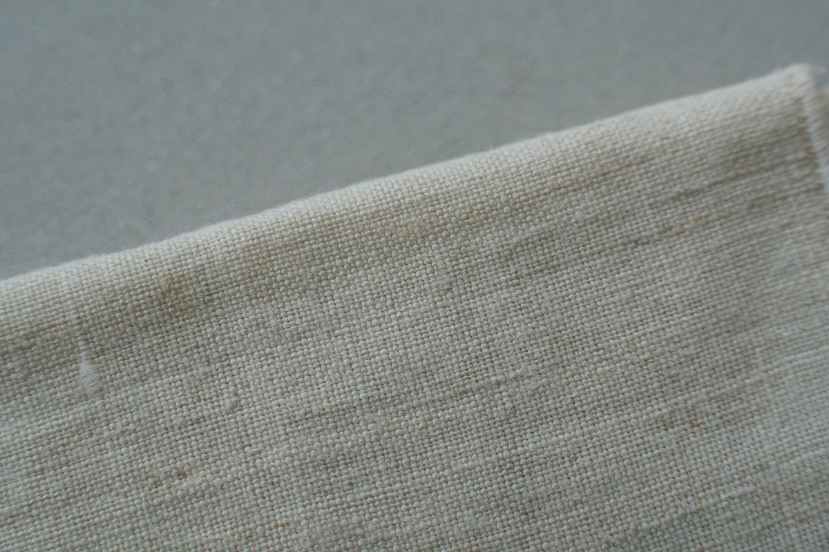 ヘンプハンカチ 生成り×ベージュ