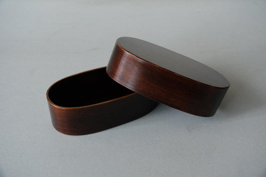 曲げわっぱ 楕円弁当箱(ミニ)拭き漆