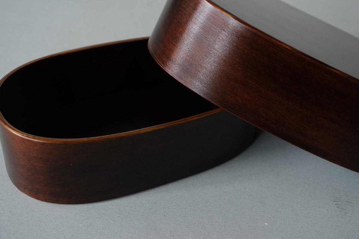 曲げわっぱ 楕円弁当箱（ミニ）拭き漆