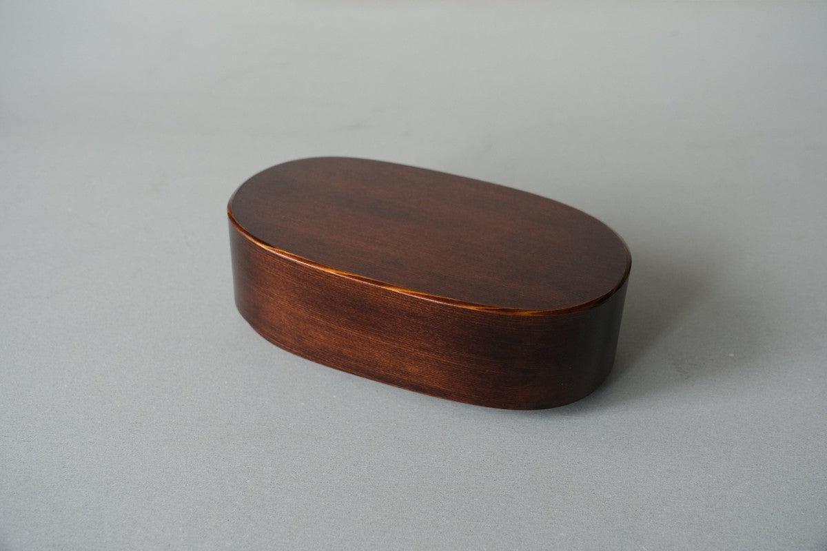 曲げわっぱ 楕円弁当箱（ミニ）拭き漆