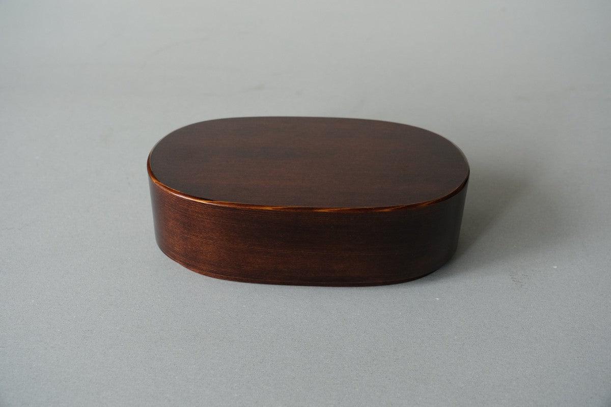 曲げわっぱ 楕円弁当箱（ミニ）拭き漆