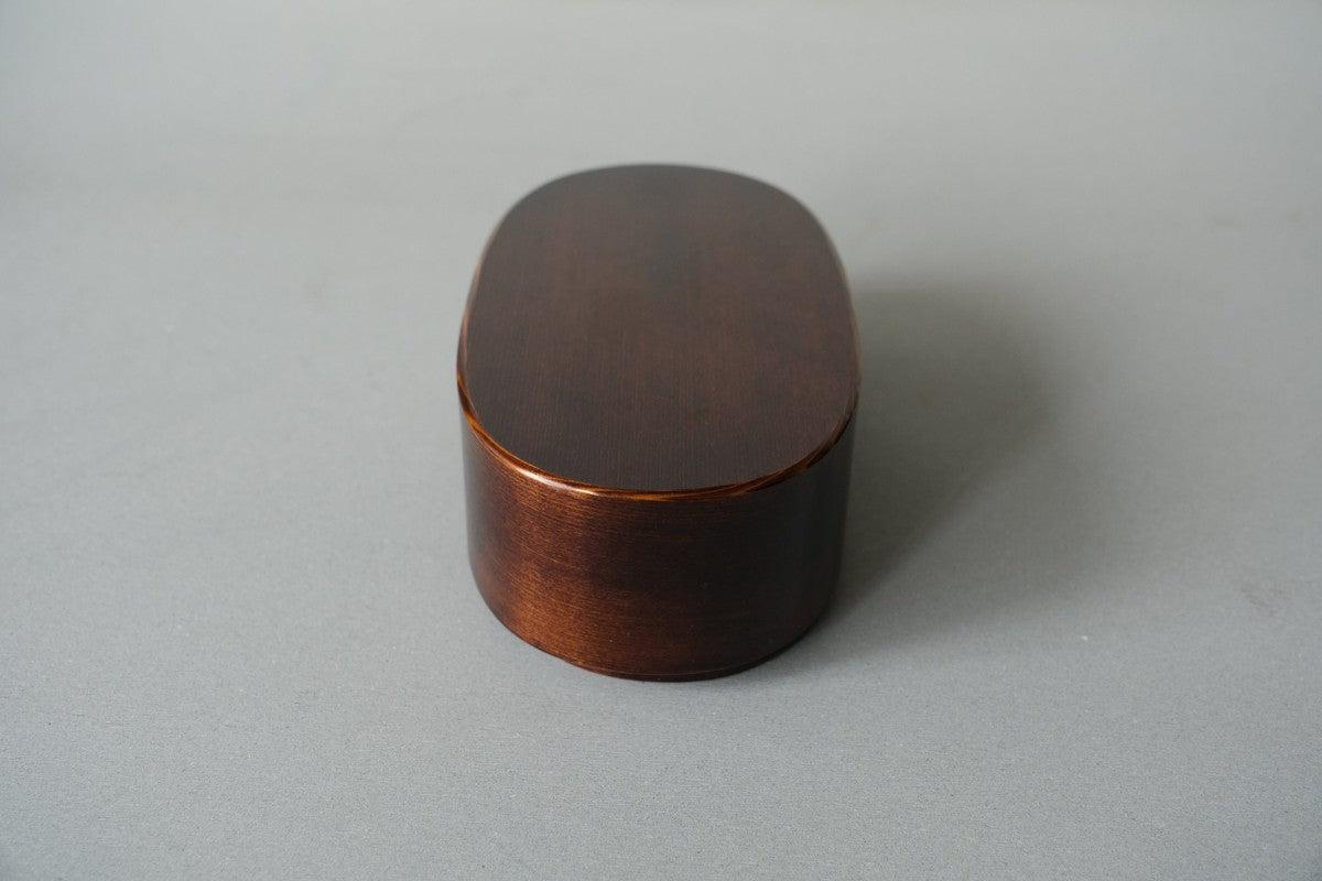 曲げわっぱ 楕円弁当箱（ミニ）拭き漆