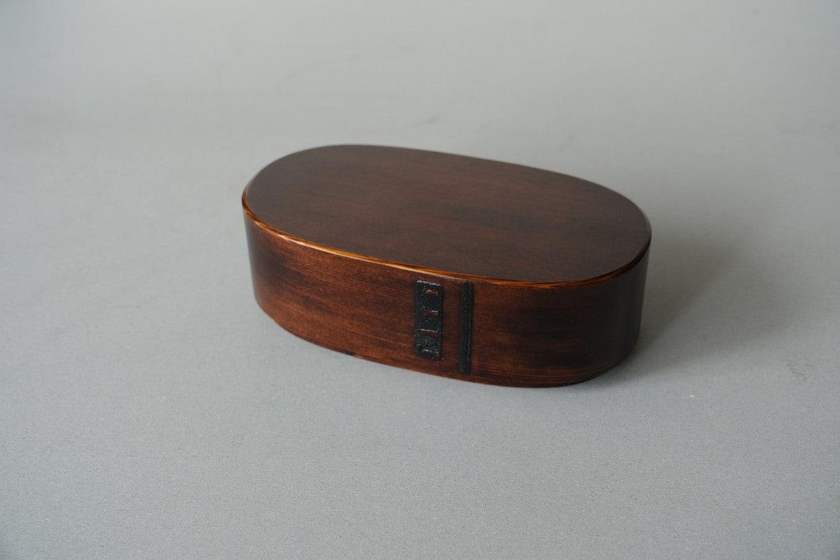 曲げわっぱ 楕円弁当箱（ミニ）拭き漆