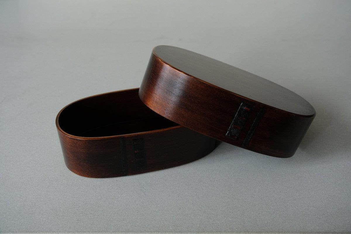 曲げわっぱ 楕円弁当箱（ミニ）拭き漆