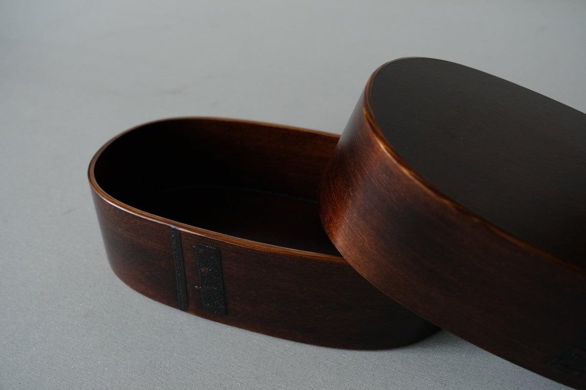 曲げわっぱ 楕円弁当箱（ミニ）拭き漆