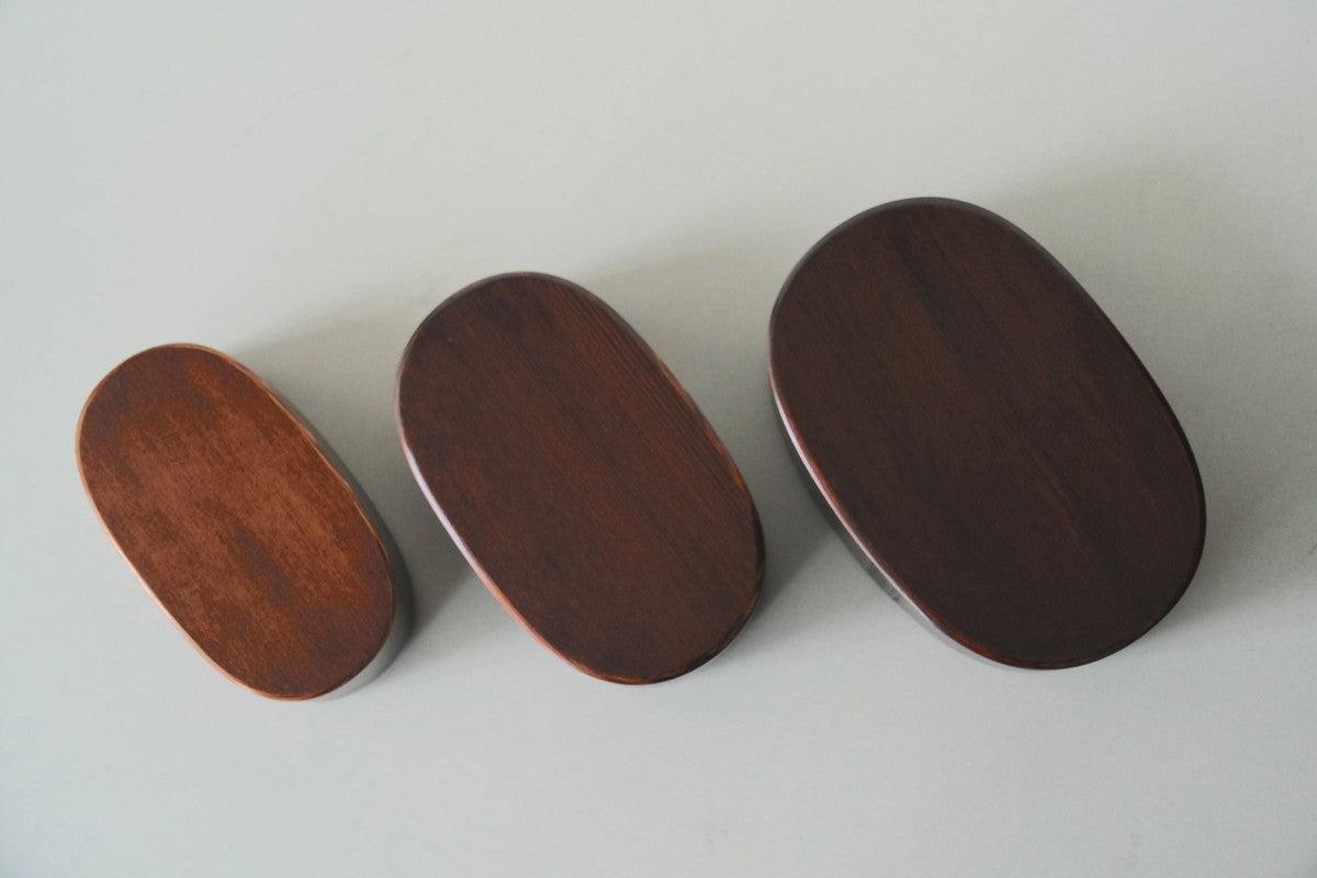 曲げわっぱ 楕円弁当箱（ミニ）拭き漆