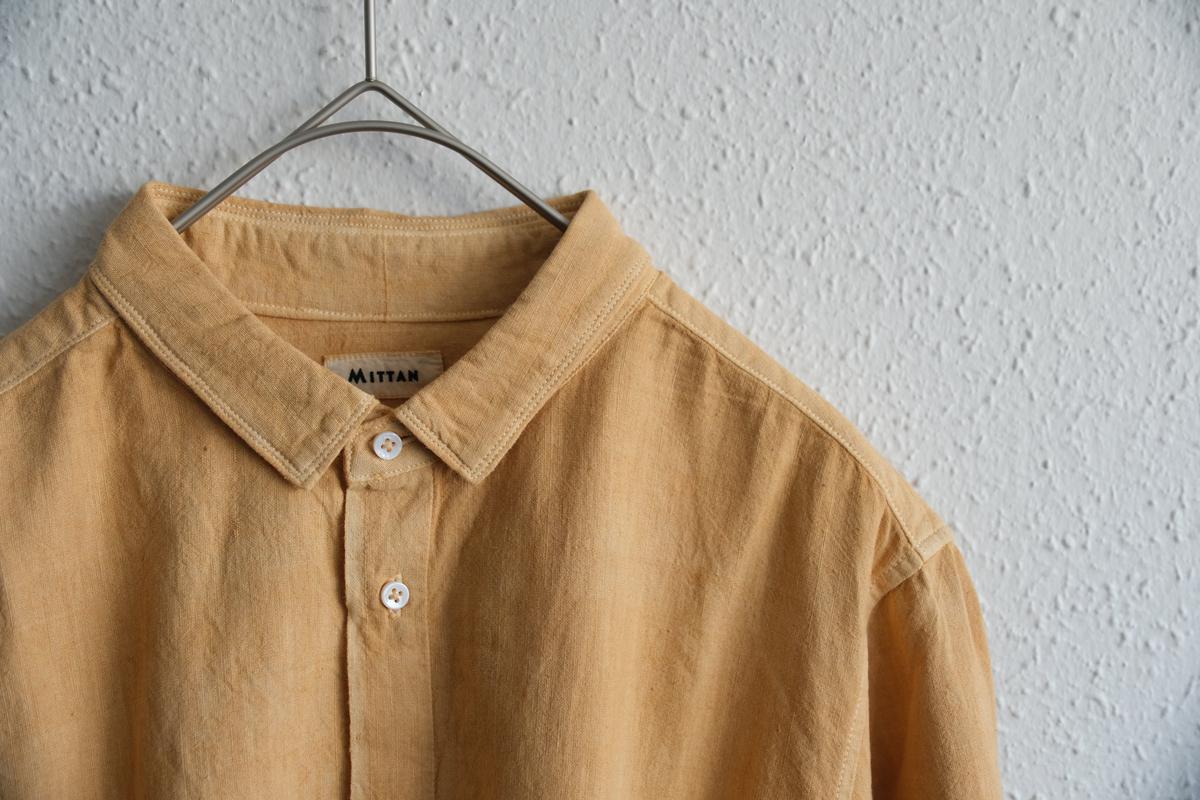MITTAN / カディシャツ ベンガラ山吹 SH-81B / unisex