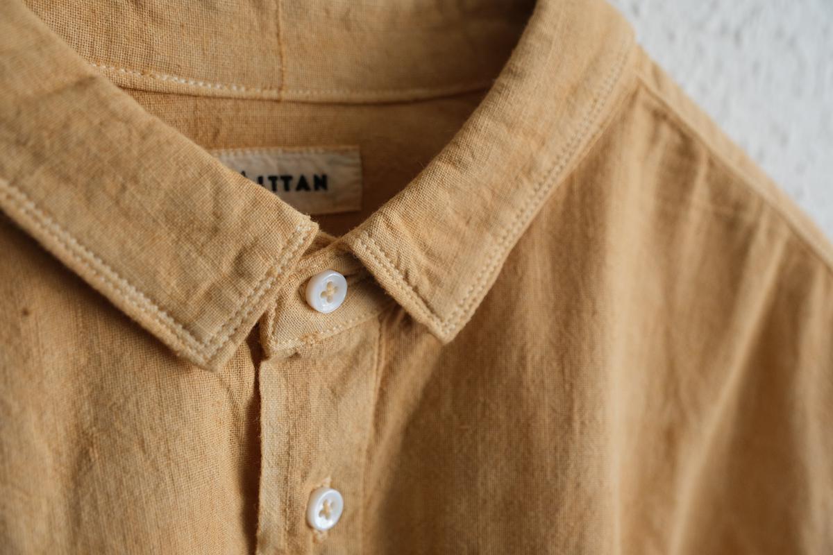 MITTAN / カディシャツ ベンガラ山吹 SH-81B / unisex