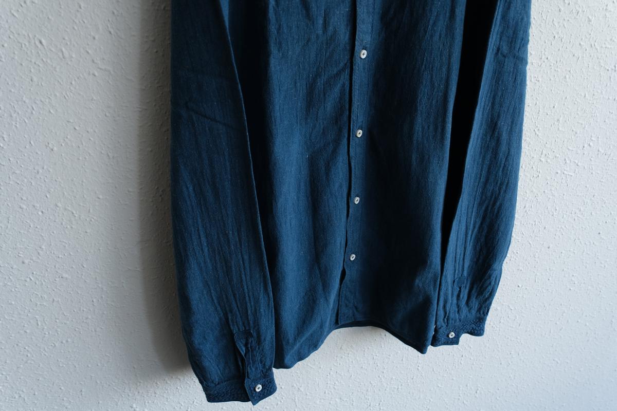 MITTAN / カディシャツ 藍×胡桃（補強）SH-81CH / unisex