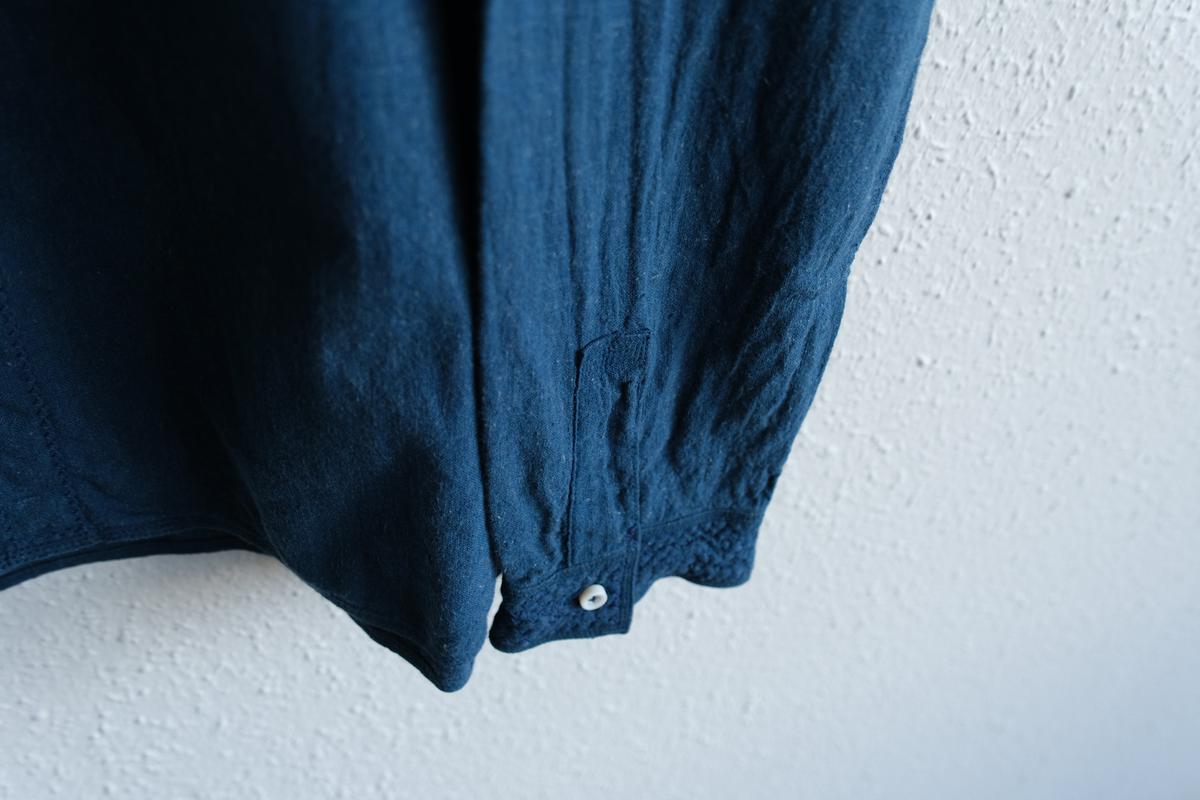 MITTAN / カディシャツ 藍×胡桃（補強）SH-81CH / unisex